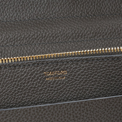 Tom Ford Pebbled Calfskin Wallet On Strap Graphite 6 of 7