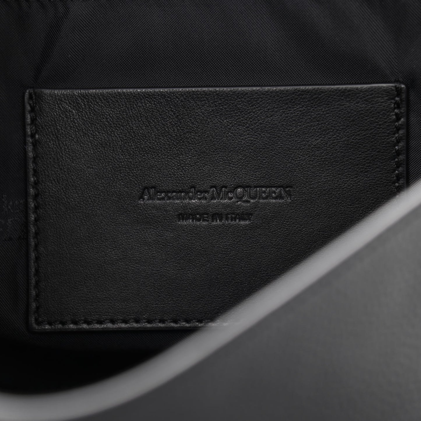 Grained Calfskin Crossbody Messenger Black