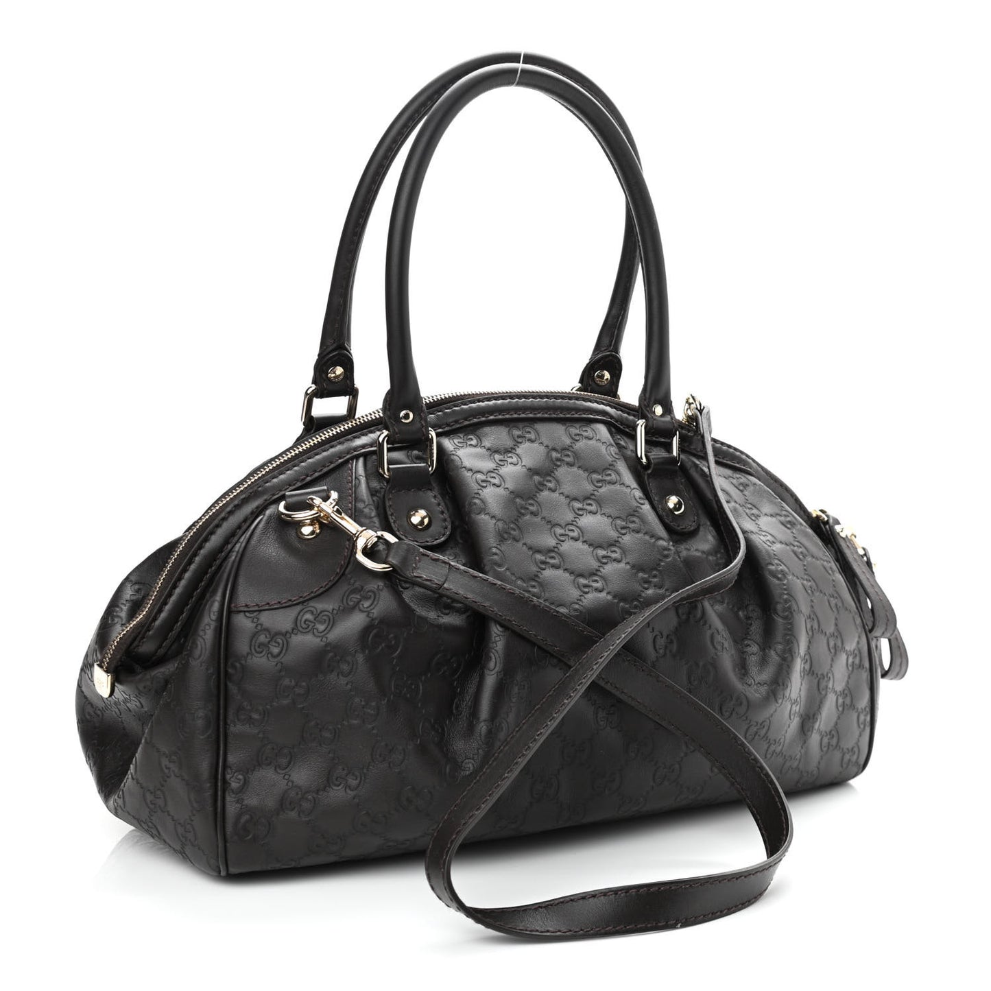 Guccissima Medium Sukey Boston Chocolate
