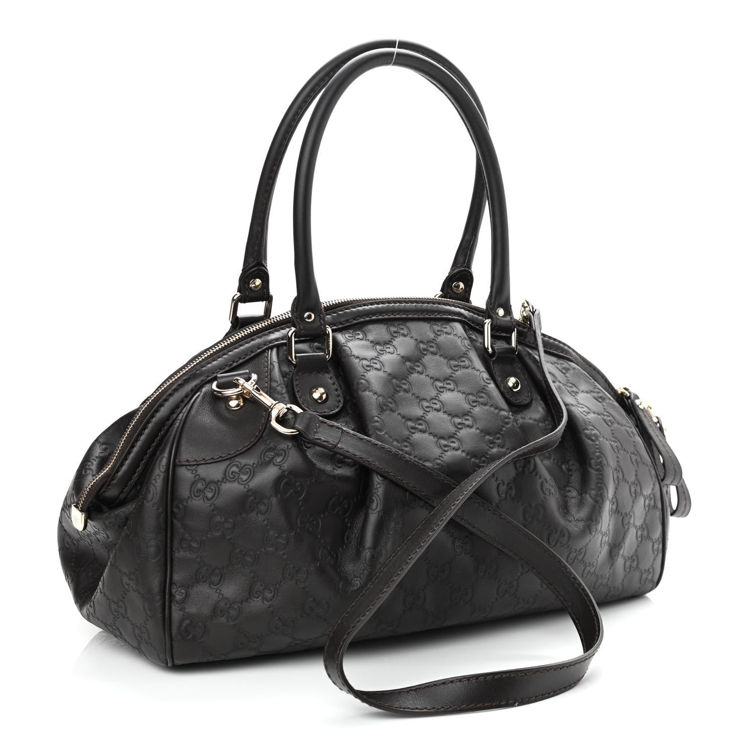 Gucci Guccissima Medium Sukey Boston Chocolate 2 of 9