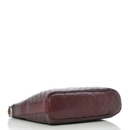 Gucci Guccissima Large Bamboo D-Ring Hobo Burgundy 4 of 7