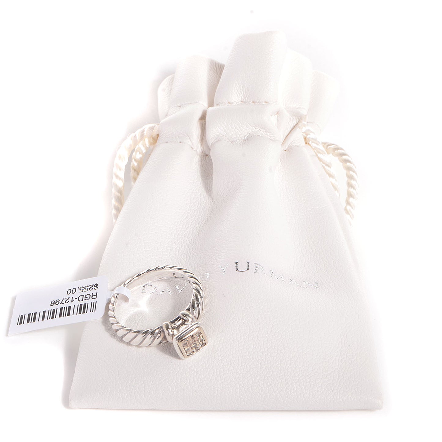 Sterling Silver 18k Gold Cable Ring 5.5