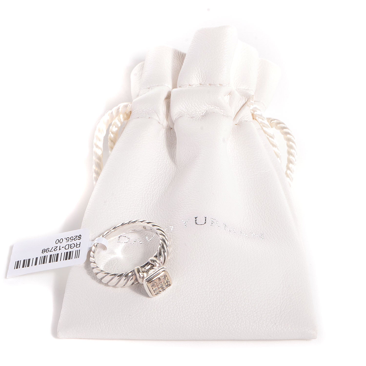 David Yurman Sterling Silver 18k Gold Cable Ring 5.5 7 of 7