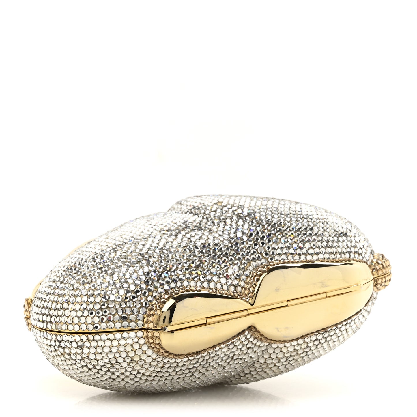 Crystal Rabbit Minaudiere Case Gold Silver