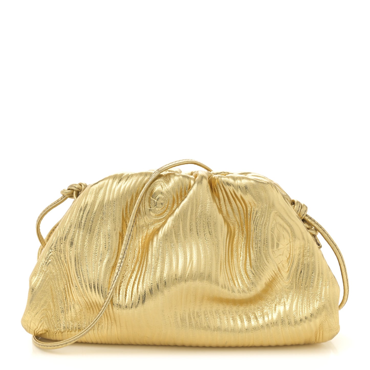Metallic Bark Calfskin The Mini Pouch Gold