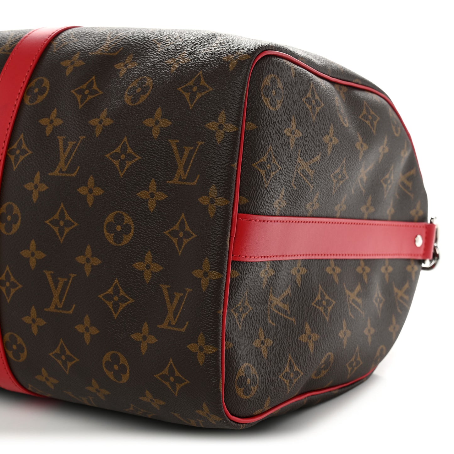 Monogram Macassar LV Colormania Keepall Bandouliere 45 Sari Red