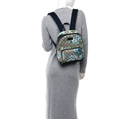 Gucci GG Supreme Monogram Blooms Small Day Backpack Blue 2 of 9