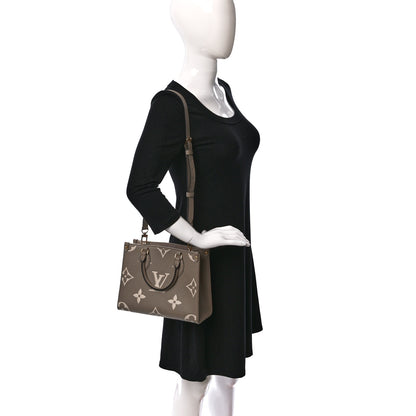 Louis Vuitton Empreinte Monogram Giant Onthego PM Tourterelle Creme 2 of 9