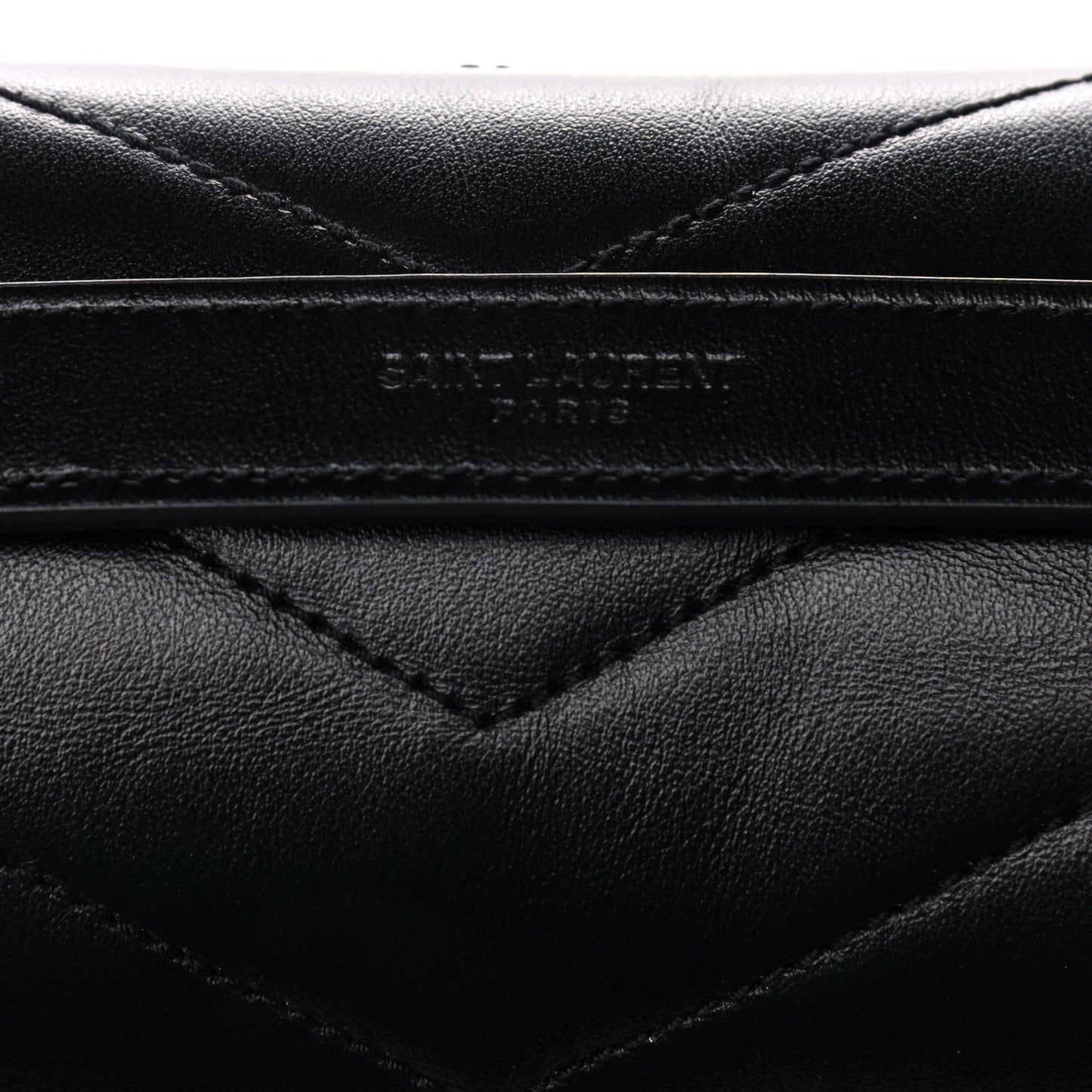Calfskin Y Quilted Monogram Medium Loulou Chain Satchel Black