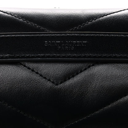 Saint Laurent Calfskin Y Quilted Monogram Medium Loulou Chain Satchel Black 8 of 13