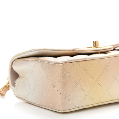 Chanel Metallic Goatskin Quilted Mini Rectangular Flap Gold 8 of 9