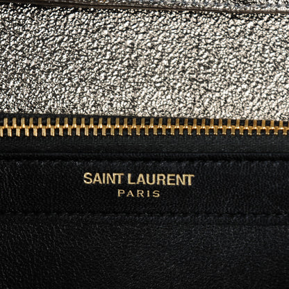 Saint Laurent Grained Metallic Calfskin Monogram Chain Wallet Bronze 6 of 8