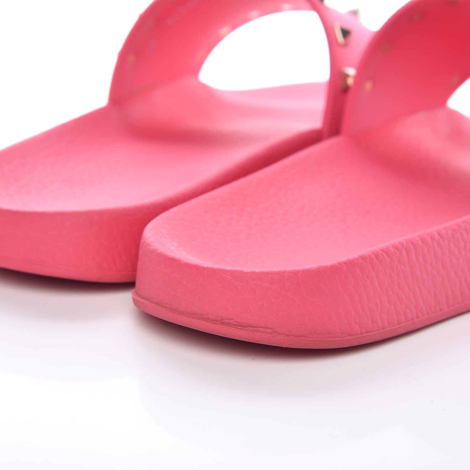 Valentino Garavani Rubber Rockstud Slide Sandals 41 Shadow Pink 8 of 10