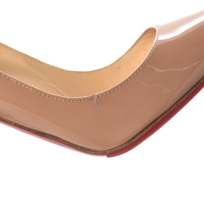 Christian Louboutin Patent Pigalle 120 Pumps 37.5 Nude 7 of 9