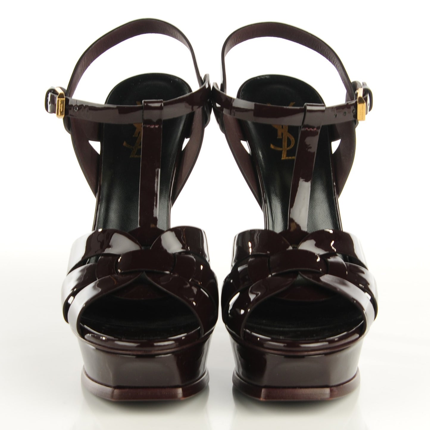 Patent Tribute 105 Platform Sandals 39.5 Burgundy