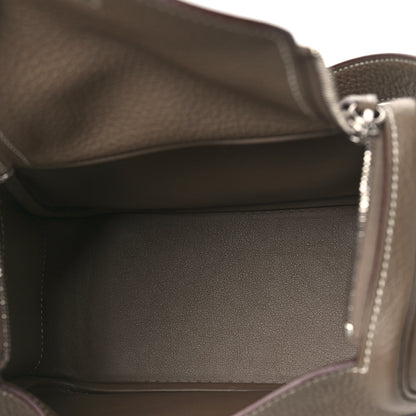 Hermes Taurillon Clemence Mini Lindy 20 Etoupe 5 of 11