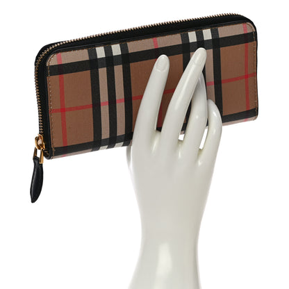 Burberry Vintage Check Elmore Zip Around Wallet Black 2 of 11