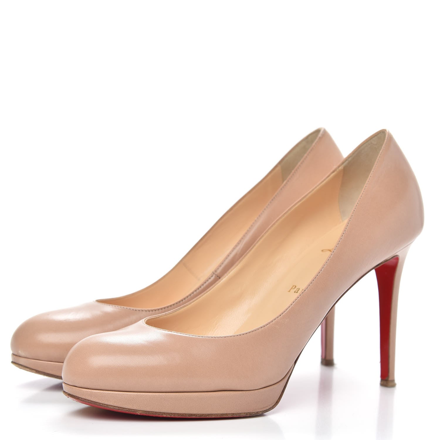 Christian Louboutin Kid New Simple 100 Pumps 39.5 Nude 3 of 10