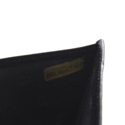 Chanel Grained Calfskin CC Button Yen Wallet Black 9 of 10