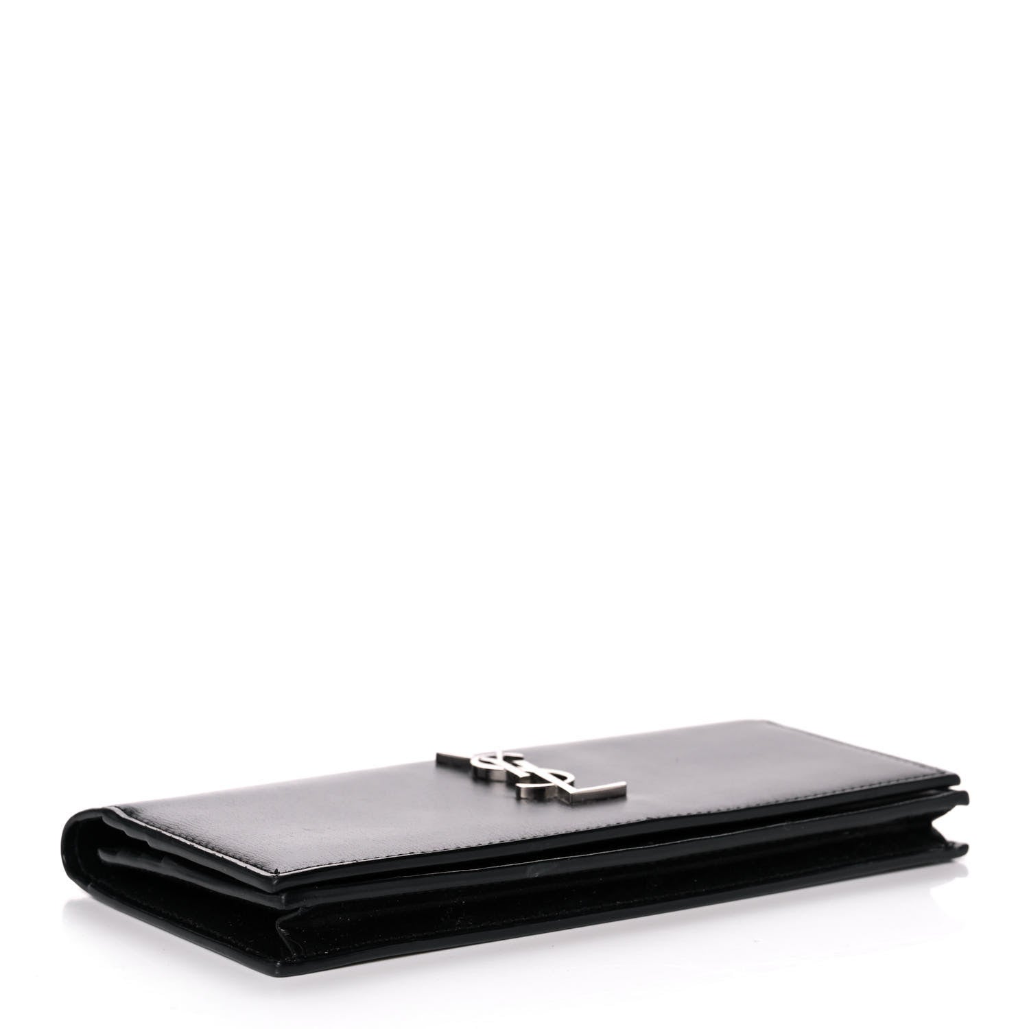Saint Laurent Calfskin Monogram Flap Wallet Black 4 of 12
