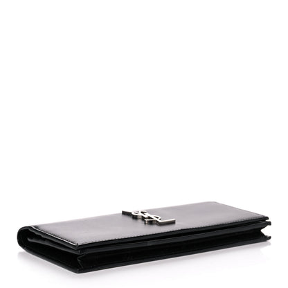 Saint Laurent Calfskin Monogram Flap Wallet Black 4 of 12