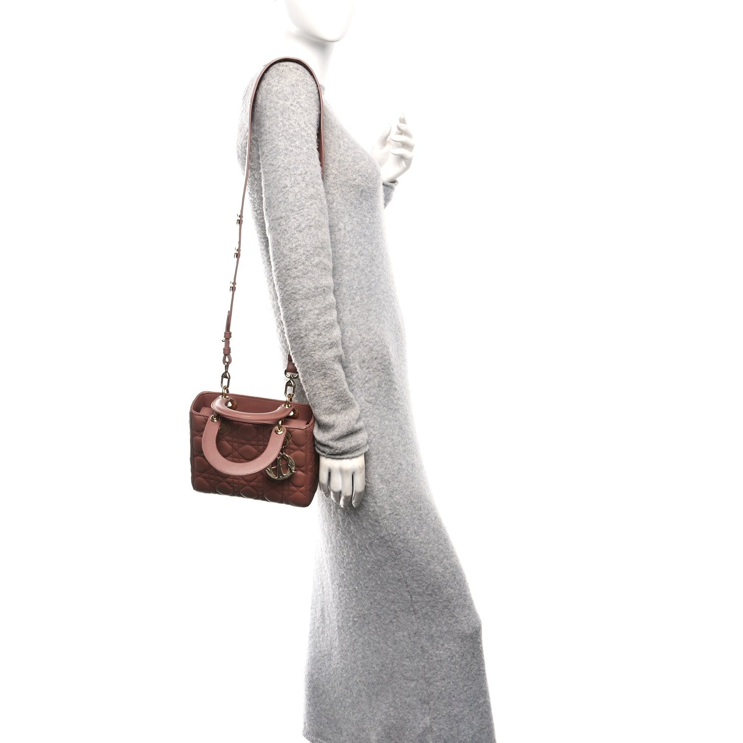 Christian Dior Lambskin Cannage Small My ABCDior Lady Dior Fard 2 of 10