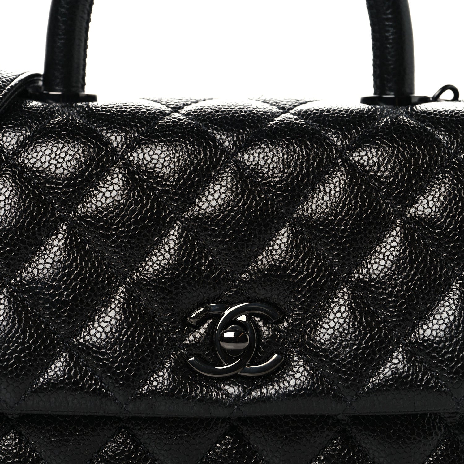 Chanel Caviar Quilted Mini Coco Handle Flap So Black 8 of 11