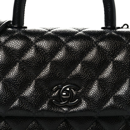 Chanel Caviar Quilted Mini Coco Handle Flap So Black 8 of 11
