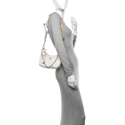 Prada Nylon Re-Edition 2005 Shoulder Bag White 2 of 16
