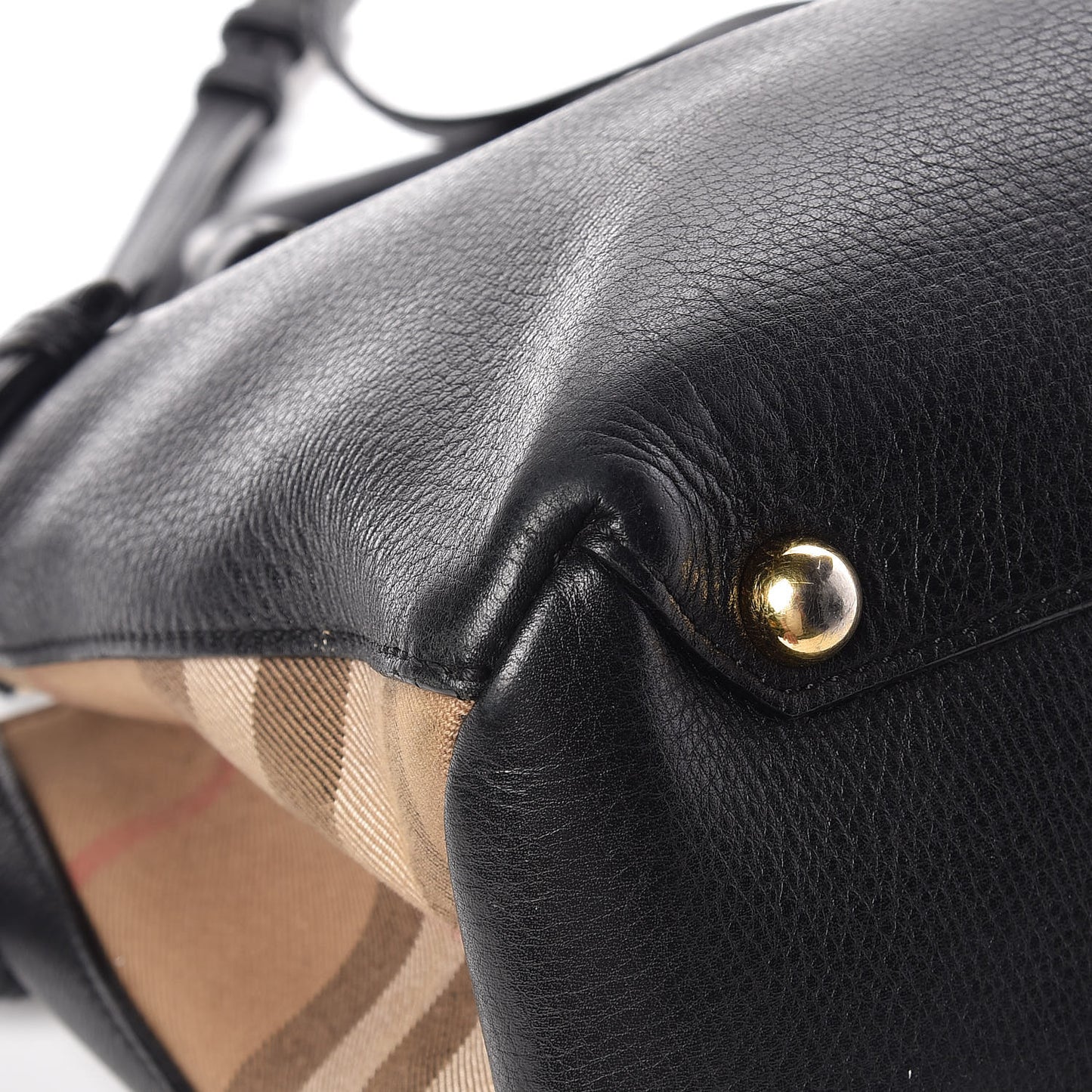 Smooth Calfskin Medium Banner Tote Black