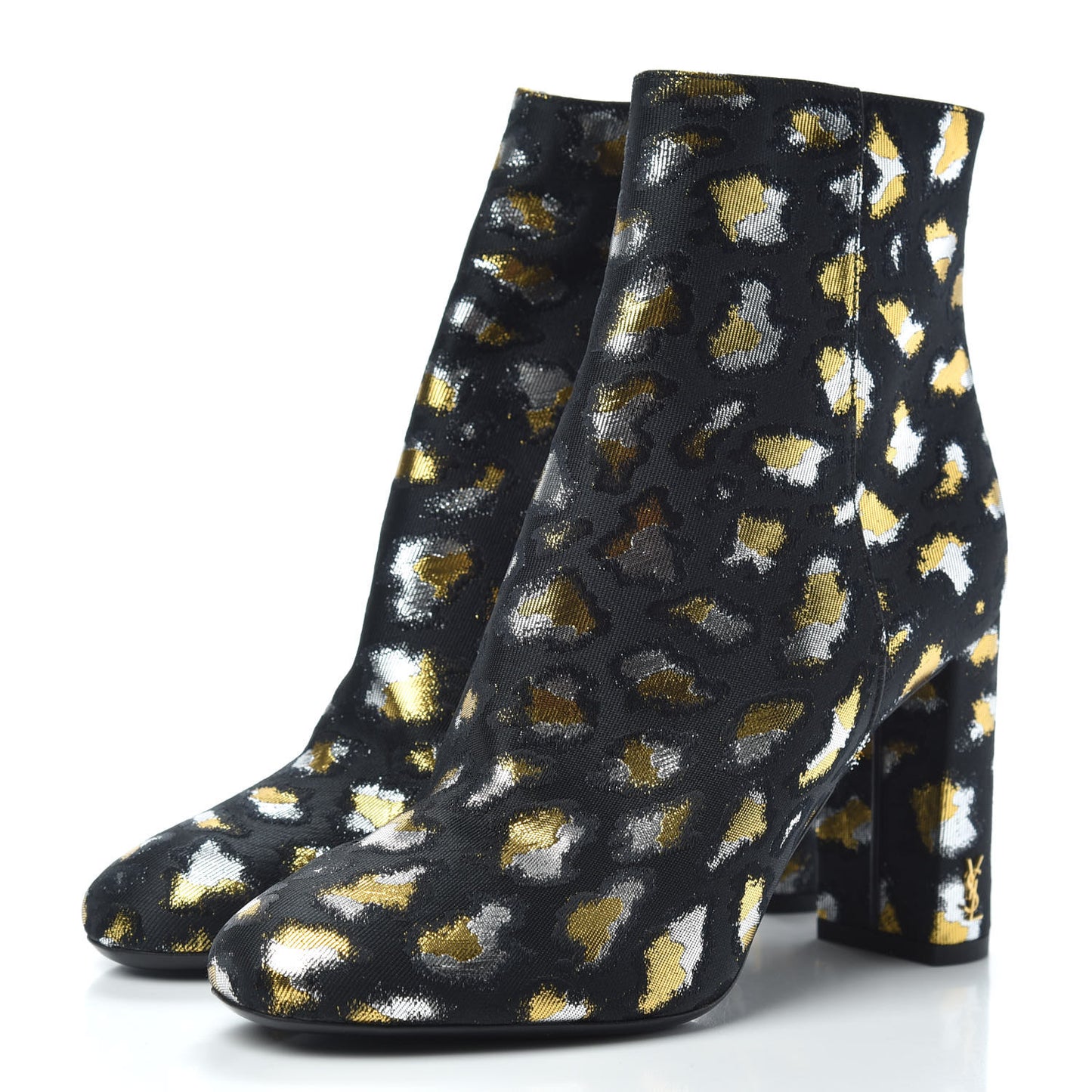 Jacquard Leopard Loulou Ankle Boots 35.5 Oro