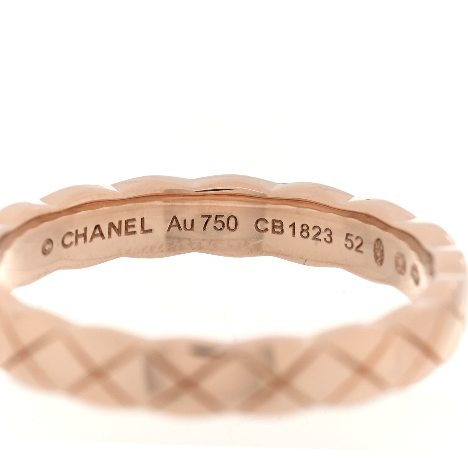 Chanel 18K Beige Gold Mini Coco Crush Ring 52 6 4 of 5
