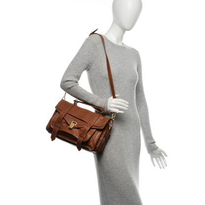 Proenza Schouler Lambskin Medium PS1 Satchel Saddle 2 of 7
