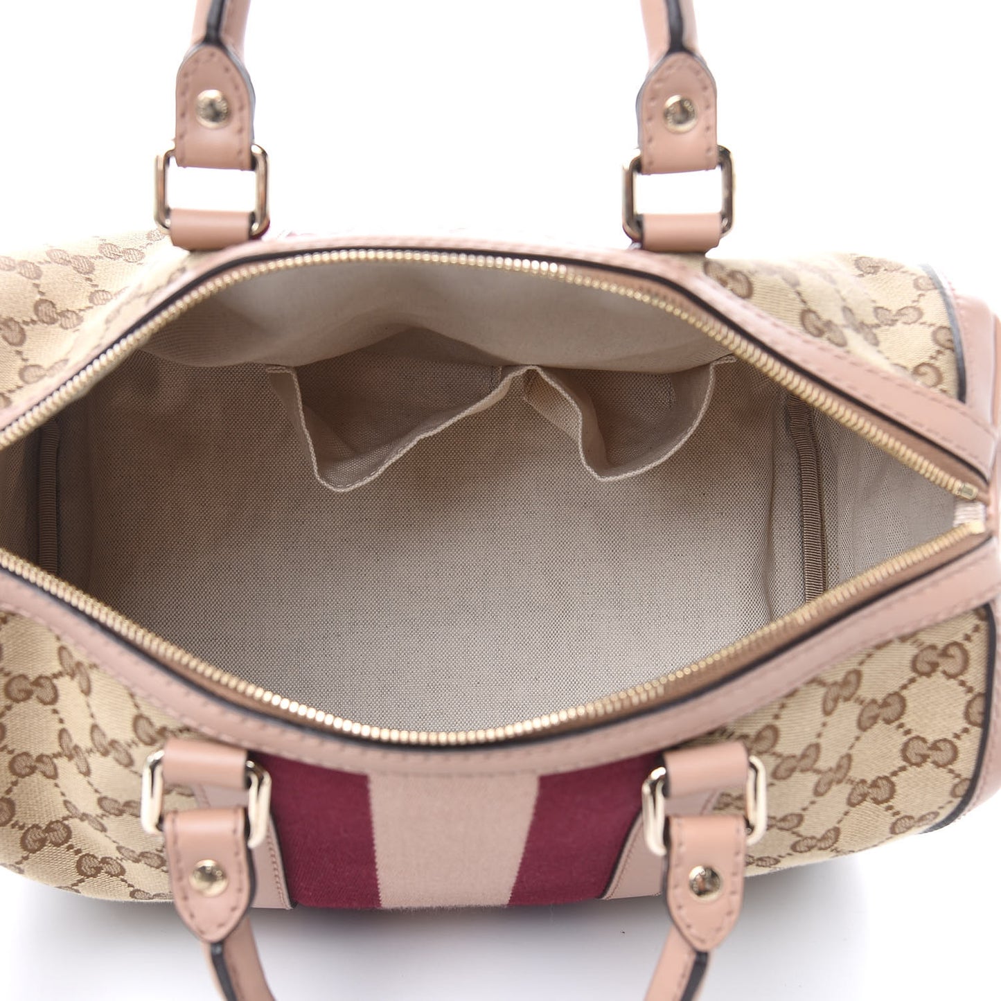 Monogram Vintage Web Medium Boston Pink