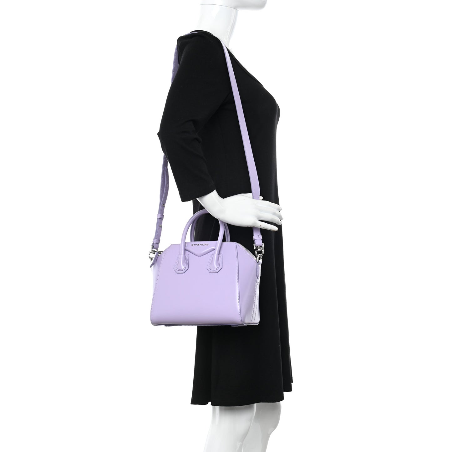 Shiny Lord Calfskin Mini Antigona Lilac