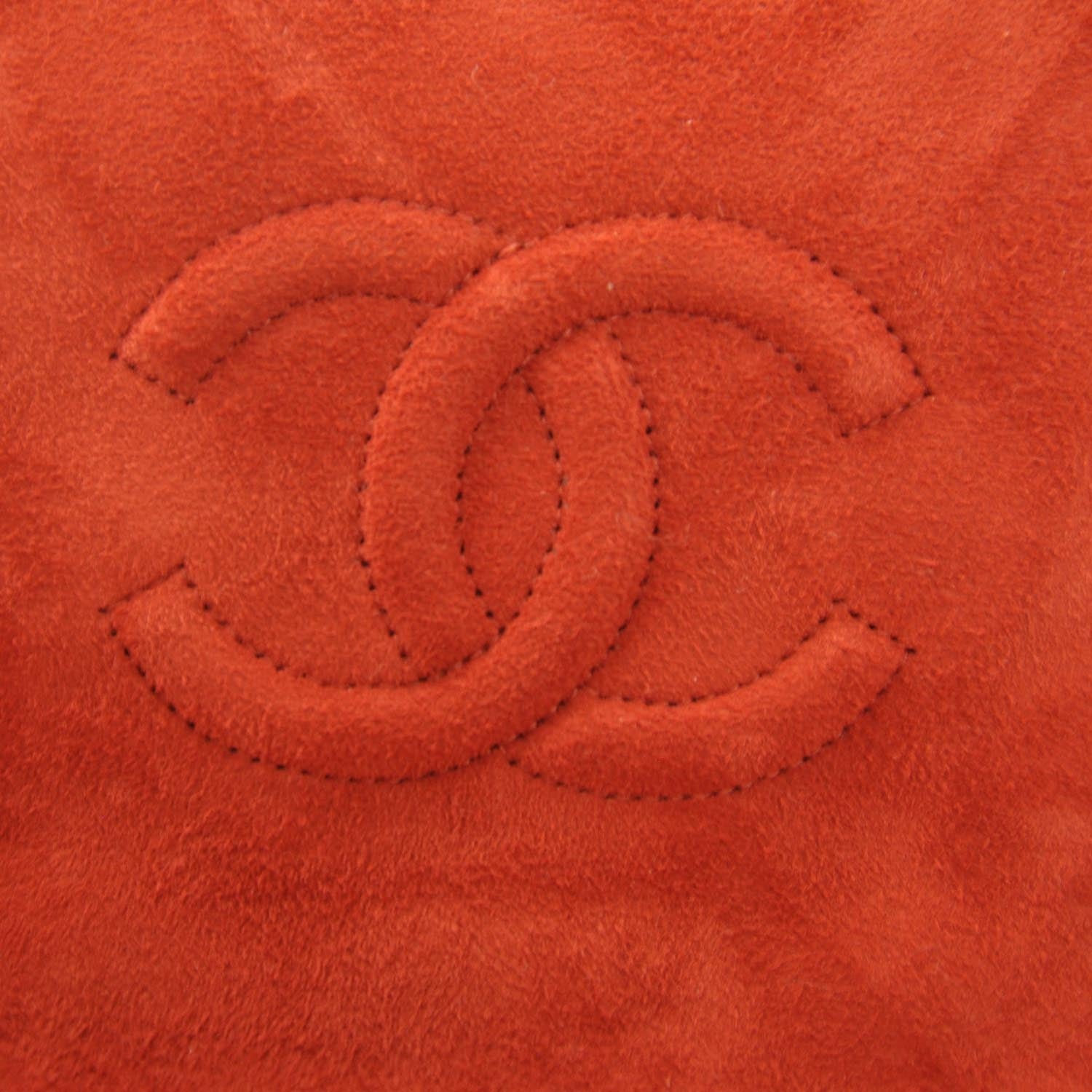 Chanel Suede Quilted Medium Flap Red 7 of 11