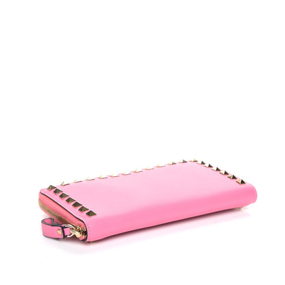 Valentino Garavani Calfskin Rockstud Zip Around Wallet Ninphea 4 of 8