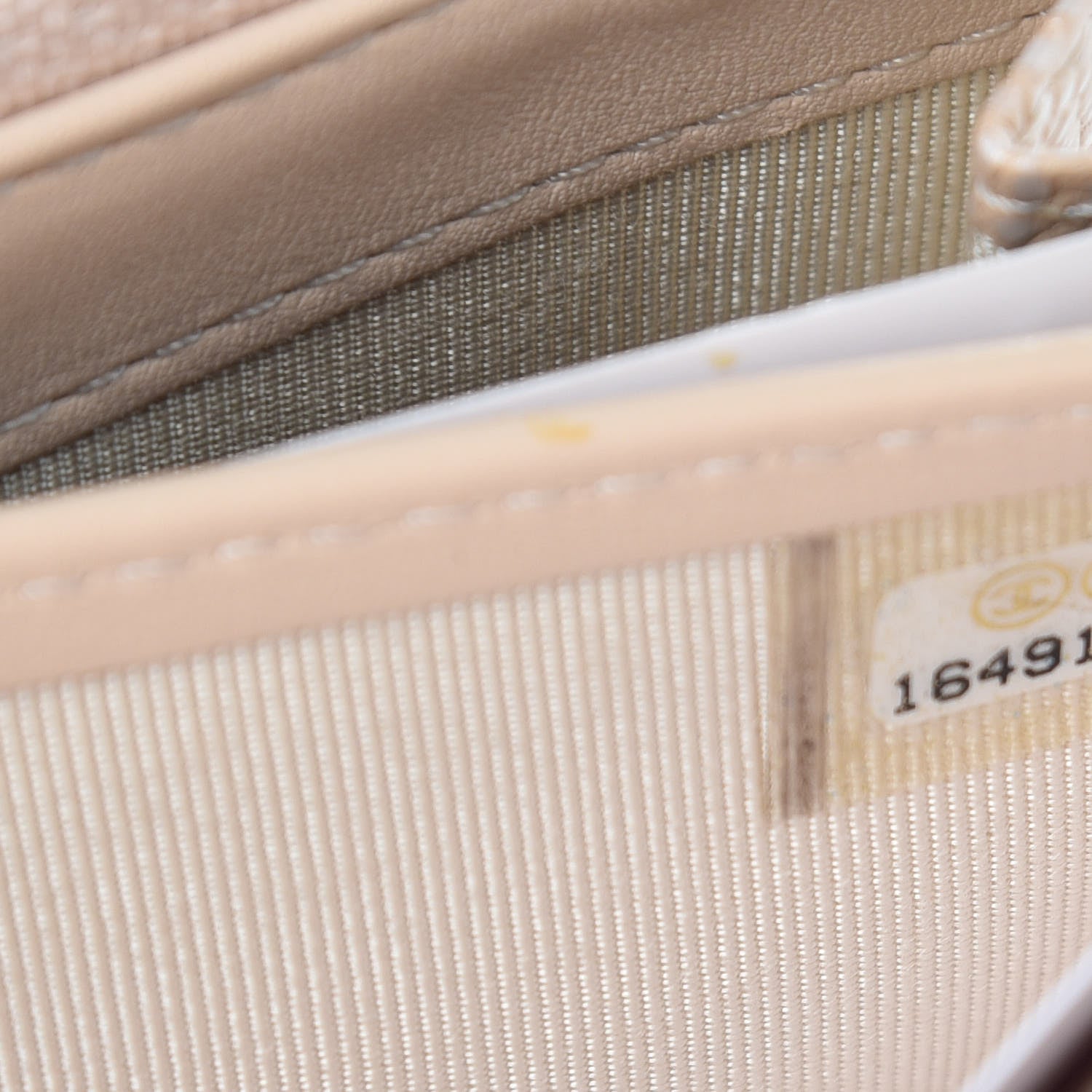 Chanel Metallic Caviar Quilted Large Gusset Flap Wallet Light Beige 8 of 16