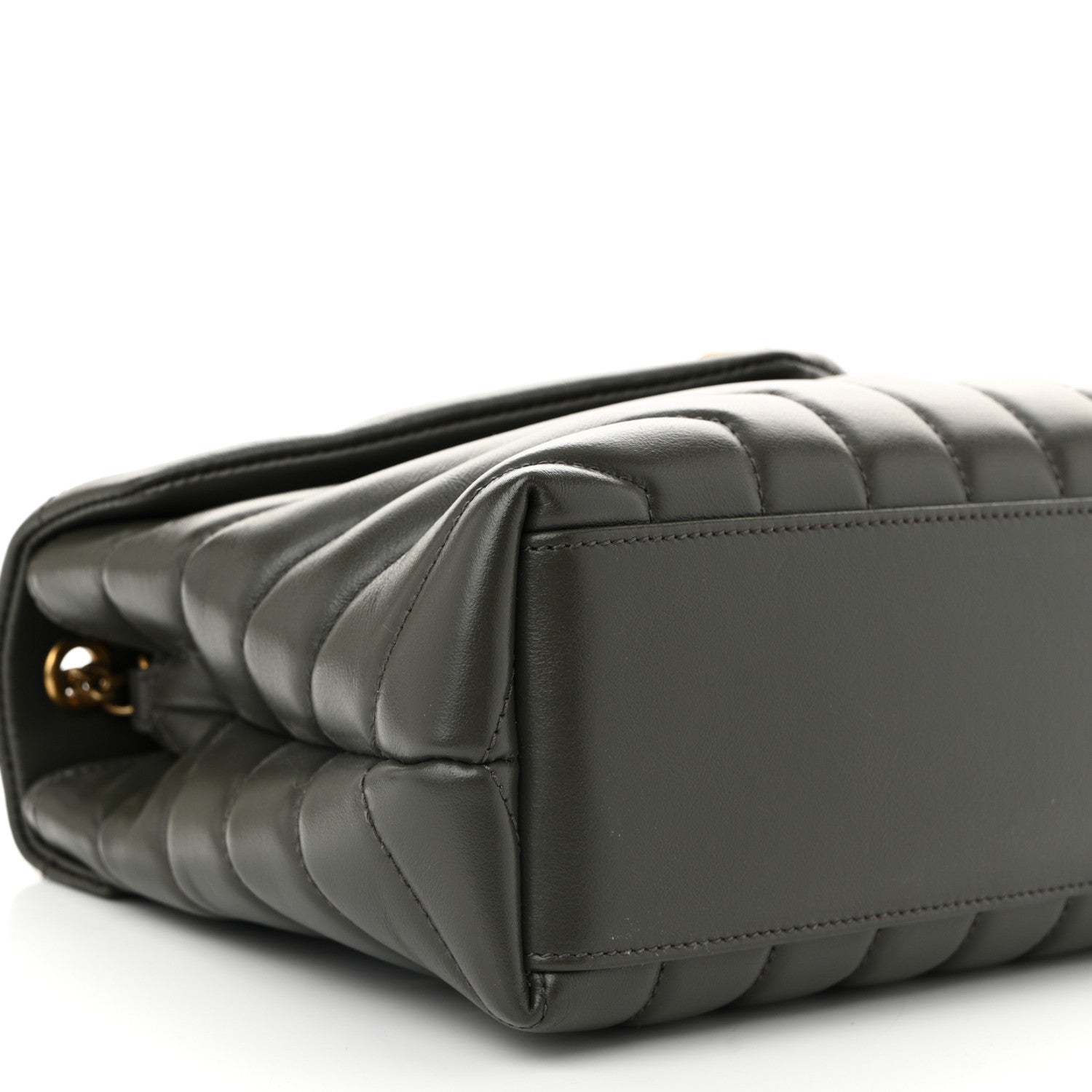 Saint Laurent Calfskin Y Quilted Monogram Small Loulou Chain Satchel Pebble 9 of 10