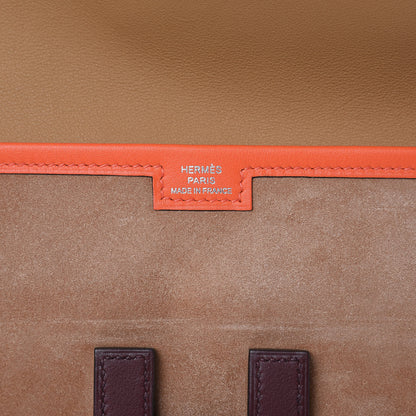 Hermes Veau Grizzly Swift Jige Elan 29 Clutch Malachite Bordeaux Lime Bleu Atoll Rose Azalee Capucine 6 of 9
