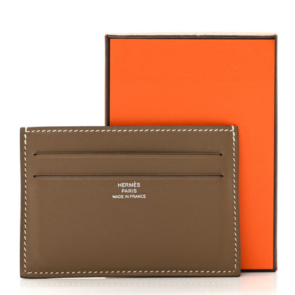 Hermes Swift Citizen Twill Card Case Etoupe 7 of 7
