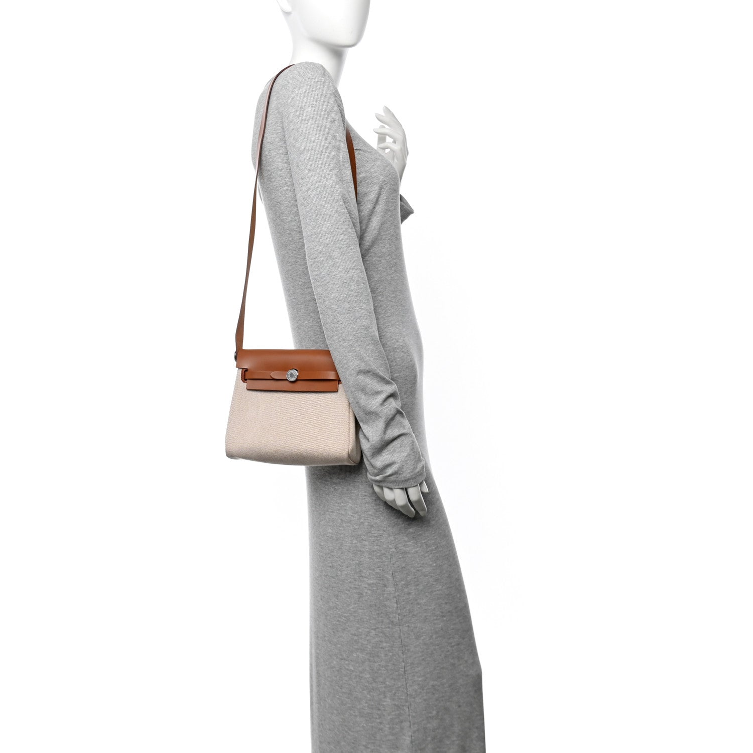 Hermes Military Toile Vache Hunter Herbag Zip Retourne 20 Ecru Beige Fauve 2 of 11