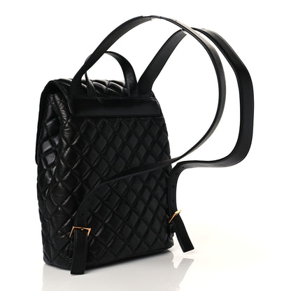 Versace Calfskin Quilted Medusa Backpack Black 3 of 10