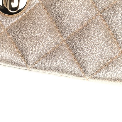 Chanel Metallic Lambskin Quilted Mini Rectangular Flap Gold 9 of 10
