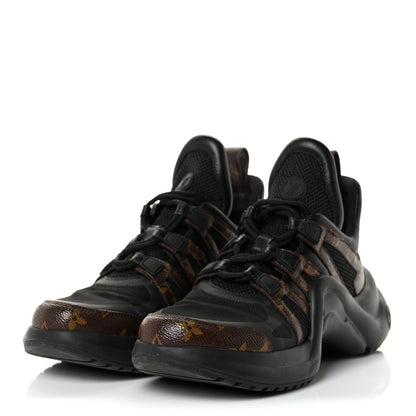 Louis Vuitton Calfskin Patent Monogram LV Archlight Sneakers 41 Black 3 of 7