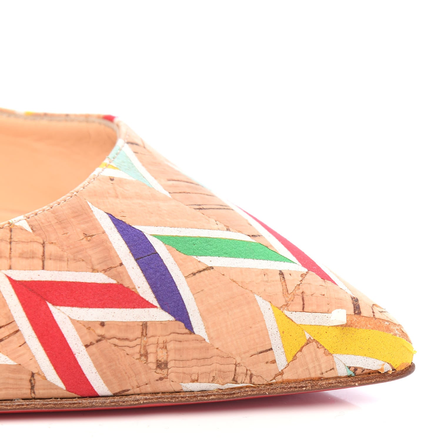 Christian Louboutin Cork Chevron Print So Kate 120 Pumps 39 Multicolor 9 of 10