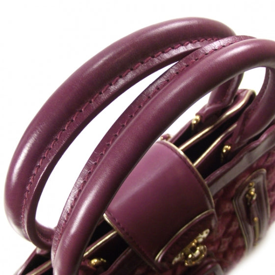 Monogram Denim Quilted Linda Fuchsia