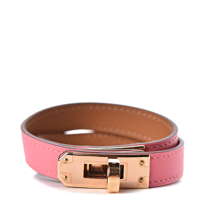 Hermes Swift Kelly Double Tour Bracelet S Rose Azalee 1 of 5