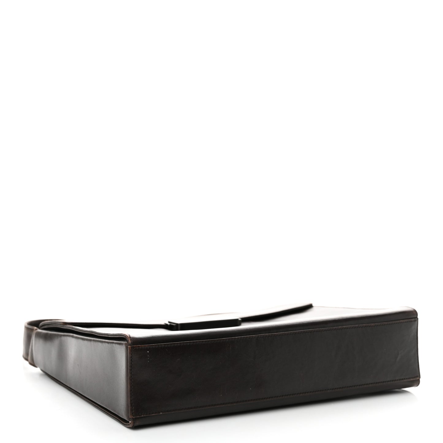 Vitello Smalt Shoulder Bag Ebano