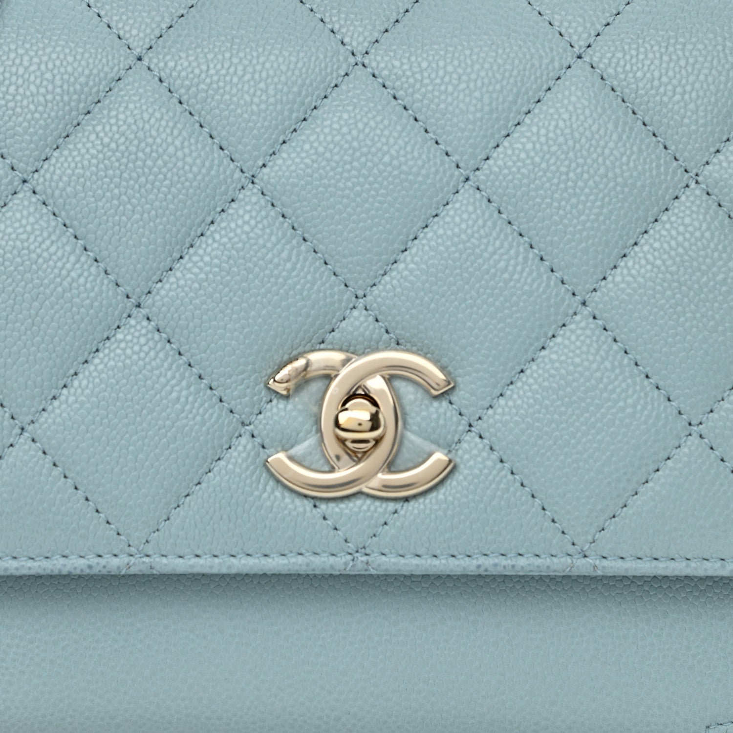 Chanel Caviar Quilted Medium Business Affinity Flap Light Blue 8 of 11